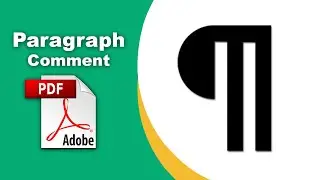 How to add a New Paragraph symbol comment in a pdf file using Adobe Acrobat Pro DC