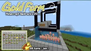 CARA MEMBUAT GOLD FARM ! | MINECRAFT BEDROCK EDITION 1.20+
