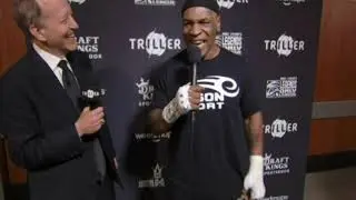 Mike Tyson talks with Roy Jones Jr pre-fight: 