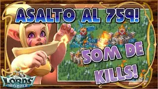 Lords Mobile ES - Destrucción en la apertura del reino 759! Una masacre de 50M de kills!