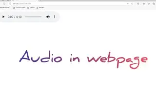 How to add audio in website ( AUDIO TAG IN HTML)