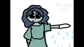 Little cartoon rain girl! Animation
