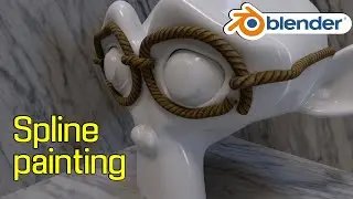 How make texture for spline via Geonodes and draw textured curves on any surface easy? (Blender)