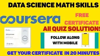 Coursera Quiz Answers |Data Science Math Skills| Free Certification By Coursera