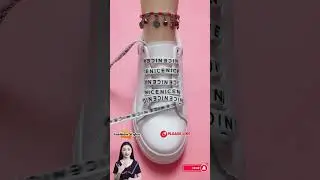 Trendy DIY fashion style to lace sneakers? shoe laces for girls? #shoelaces #shorts