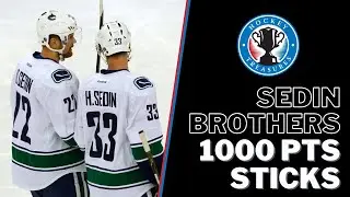 Henrik and Daniel Sedin's 1000th Points Sticks #HockeyTreasures