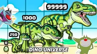 OGGY BECOMES GIANT DINOSAUR IN DINO UNIVERSE GAME | WITH JACK | OGGY GAME