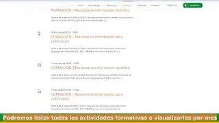 Calendario de formaciones BVSSPA