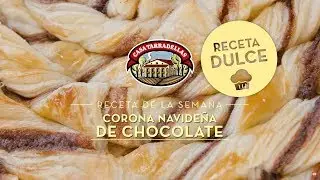 Corona navideña de chocolate