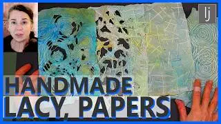 Quick & Esay - Unique, Beautiful, Lacy, Handmade Papers - Raindrop pattern and geometric design.