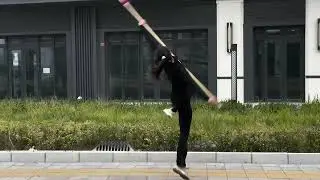 武術颯爽英姿五尺槍