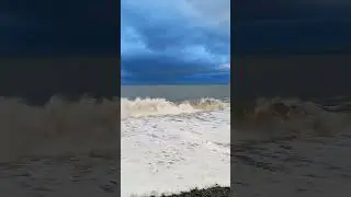 Красивейший шторм Сочи Адлер март