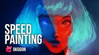 Ciberpunk portrait - LIA - Speed Painting