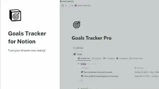 Goals Tracker for Notion