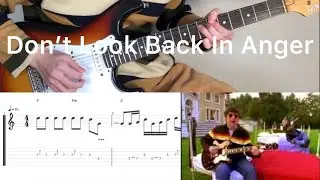 Oasis - Don’t Look Back In Anger (guitar solo cover with tab)