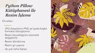 Python Pillow Kütüphanesi ile Resim İşleme Örnekleri