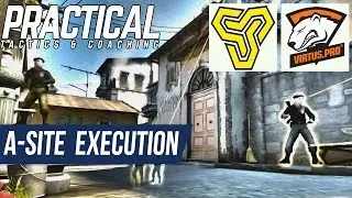 CS:GO Tactic -- Space Soldiers vs Virtus.pro -- de_inferno Perfect A-site Execution