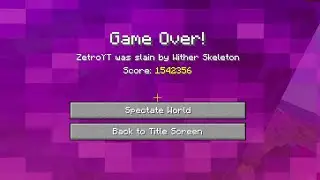 I died in my 3700+ day minecraft world.