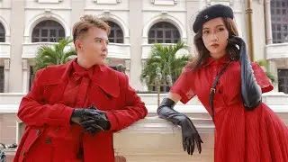John Phạm xuống phố cùng Đỗ Nhật Hà trong trang phục của Nguyễn Minh Công