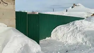 НАШ УЧАСТОК 6 соток🏠Чистим снег🐾