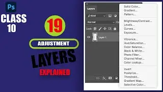 19 Adjustment Layers in photoshop (2020) Class 10