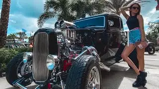 Classic car show old town Orlando. GoPrо 8 black. 12.01.2020