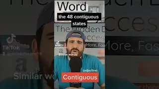 Today's word of the day is contiguous. #wordoftheday