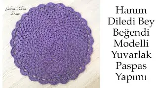 Hanım Diledi Bey Beğendi Modelli Yuvarlak Örgü Paspas Yapımı - Part 1