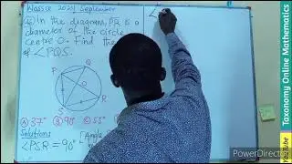 September 2024 WASSCE Objective Test Question No. 46 on Circle Theorems (Plane Geometry 2)