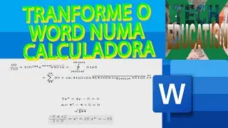 Microsoft Word = como fazer calculos e formulas matemáticas incríveis usando o MICROSOFT WORD
