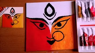 Maa Durga Painting  || acrylic painting || Easy painting step by step || Painting Tutorial #viral