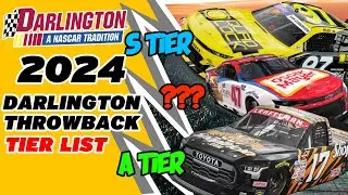 Nashawk's NASCAR 2024 Darlington Throwback Tier List