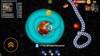 Wormszone.io Gameplay 20 Big Snake attack small Snake