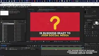 Social Media Agency Opener - 100% Free Download After Effects Templates + Tutorial Include