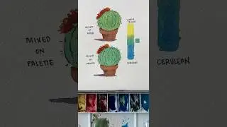 Watercolor mixing paint on palette vs paper #watercolor #watercolortutorial #watercolorart