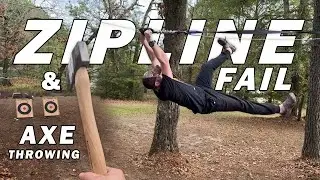 Installing a zip-line at the cabin