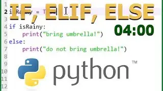 If, Elif, Else in 4 minutes [Python Tutorial for Beginners #1]