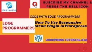 How To Use Responsive Menu Plugins in Wordpress | Wordpress Tutorial #12