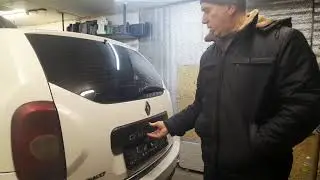 как снять задний фонарь для замены лампочки Рено дастер
