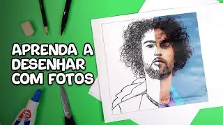 DESENHO COM FOTO RASGADA | Aprenda a desenhar usando fotos | Atividade de arte para crianças