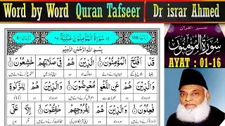 EP 01 - Tafseer Quran -  Surah Al Muminoon  AYAT 01 to 16 - Dr israr Ahmed