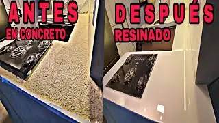 RESINA EPÓXICA SOBRE MESADA DE CONCRETO