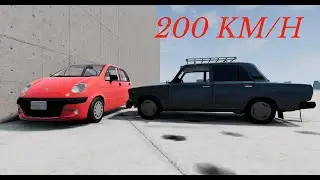 Daewoo Matiz VS Jiguli 2107 💥 200 KM/H 💥 BeamNG.Drive CRASH test !!!CARS VS