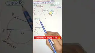 Parts of a Circle- Arc, Sector, Chord and Segment  