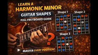 A Harmonic Minor Scale Shapes on Guitar | Full Fretboard Guide 