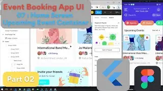07 : Home Screen - UpComing Event Container - Part 02 | Event Booking App UI Kit in Flutter