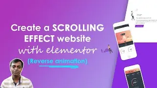 Create a scrolling effect website with elementor
