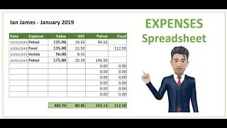 Expenses in Excel - Tutorial - [Create it in just 12 minutes]