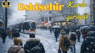 Eskişehir’de Karlı Bir Günde Yürüyüş|4K Beyaz Kış | Türkiye’de Kar | Snowy Walk in Eskişehir