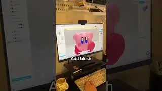 easy 3d modelling kirby 🍡💗